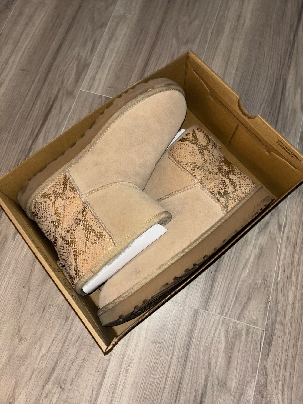 Ugg Mini Metallic Snake Skin Boots